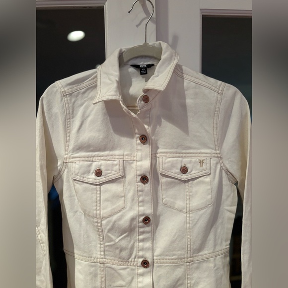 Frye Cream Demim Dress 100% Cotton - Picture 4 of 11